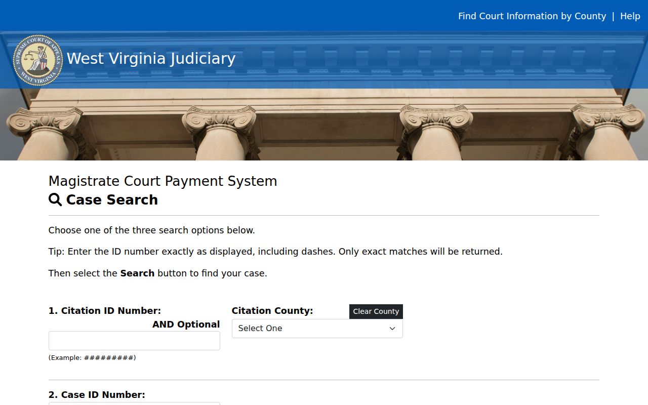 Clay County traffic court docket exact citation payment search